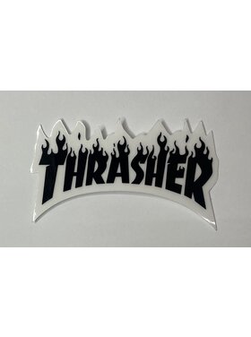 Thrasher Thrasher Flame Logo Small Sticker | Black (T7)