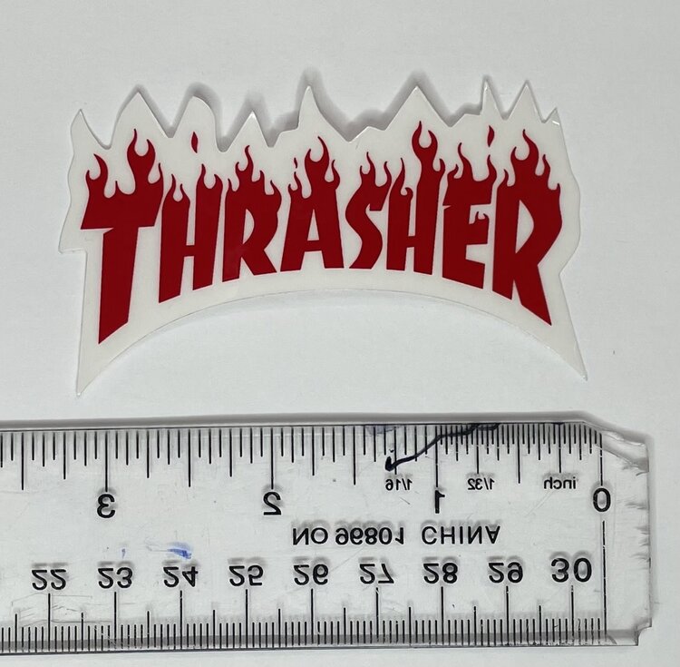 Thrasher Thrasher Flame Logo Small Sticker | Red (T8)