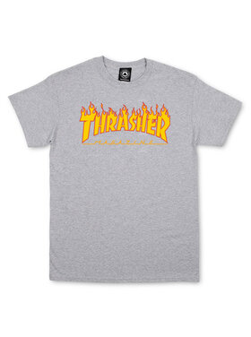 Thrasher Thrasher Flame Logo T-Shirt (Mens) | Heather Grey