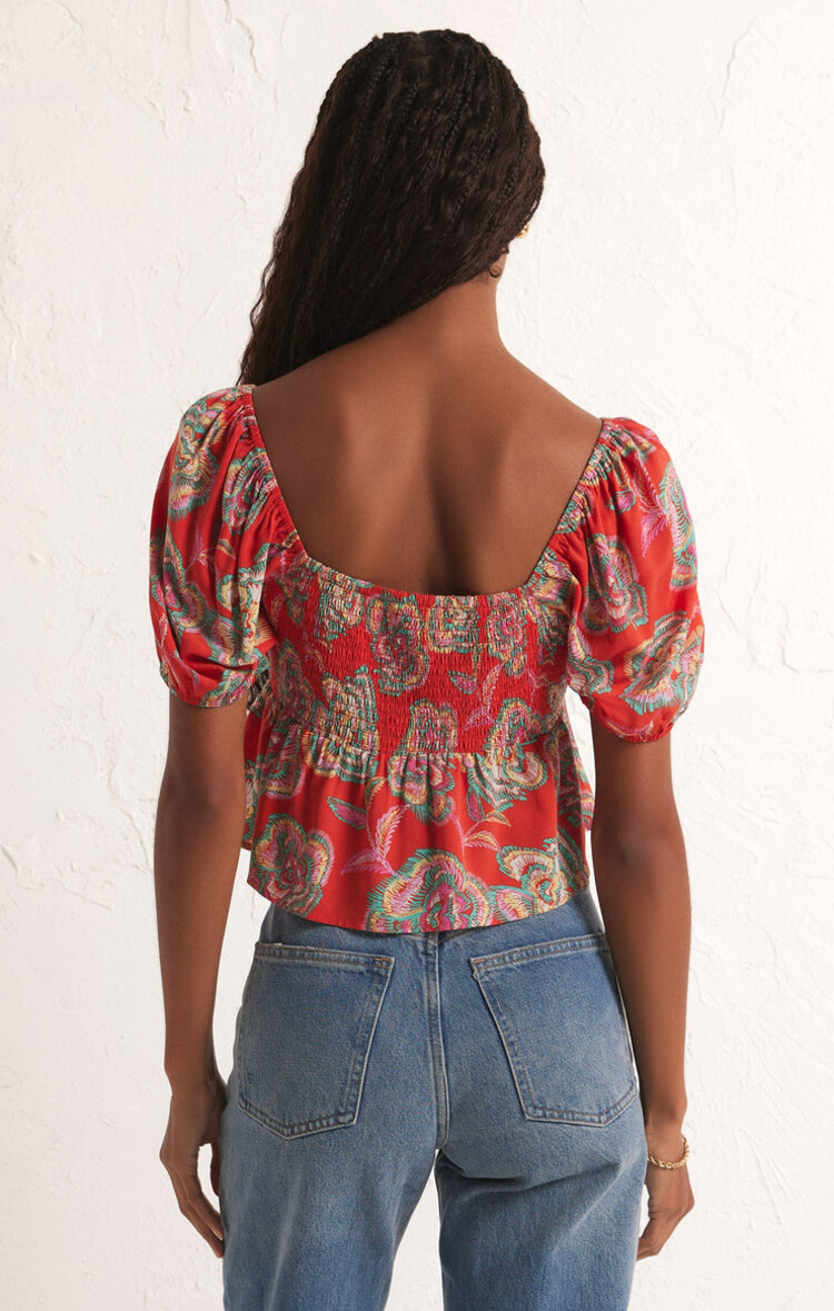 Z Supply Z Supply Renelle Tango Floral Top | Tango