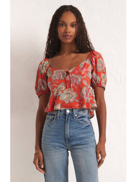 Z Supply Z Supply Renelle Tango Floral Top | Tango