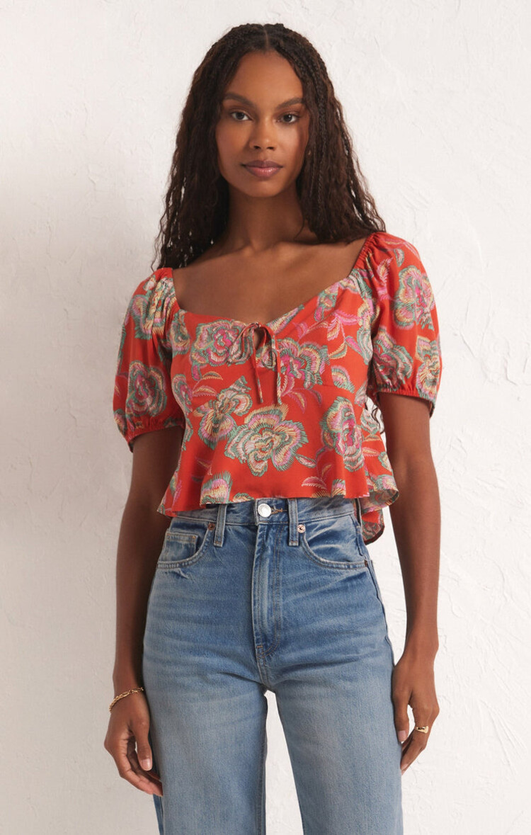 Z Supply Z Supply Renelle Tango Floral Top | Tango