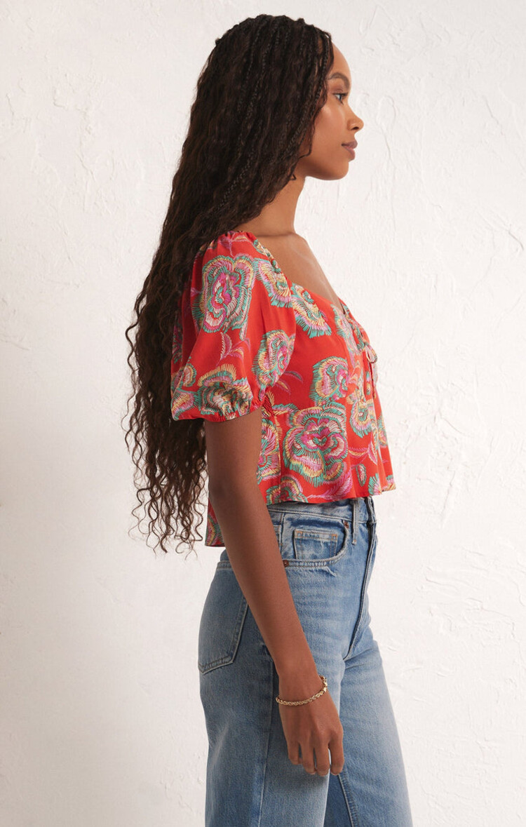 Z Supply Z Supply Renelle Tango Floral Top | Tango