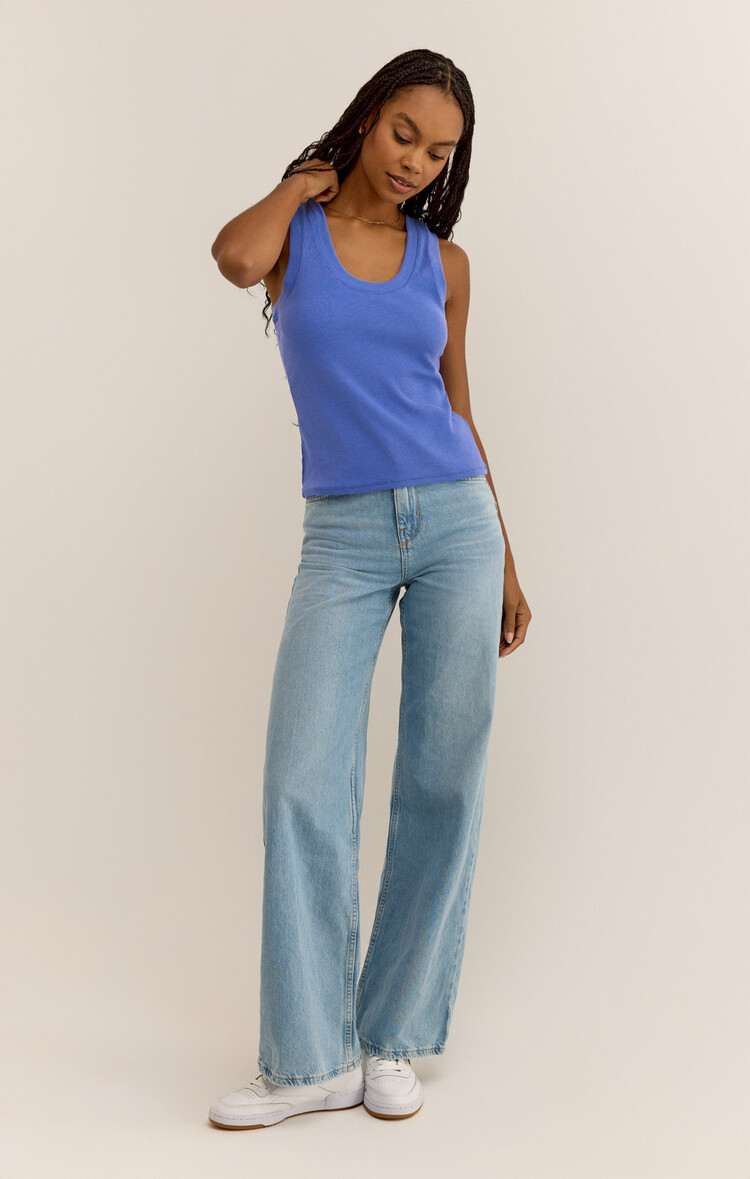 Z Supply Z Supply Sirena Rib Tank | Blue Wave