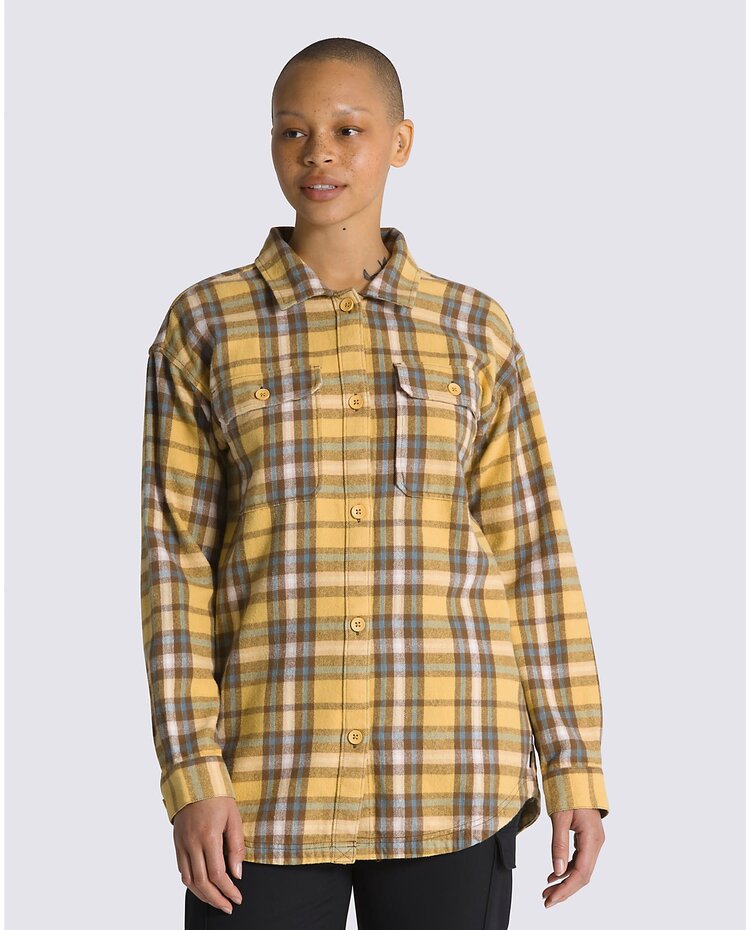 Vans Vans W Amelia Flannel Ls Top | Ochre
