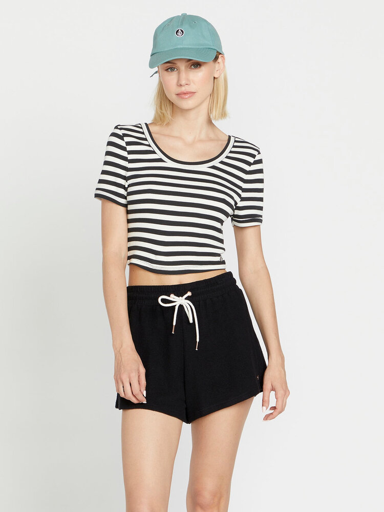 Volcom Volcom Womens Lil Knit Ringer | Black White