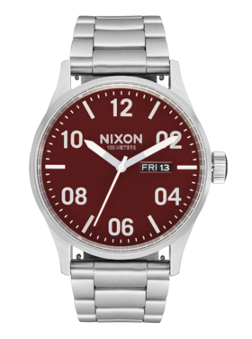 Nixon Nixon Sentry Stainless Steel | Silver/Cranberry