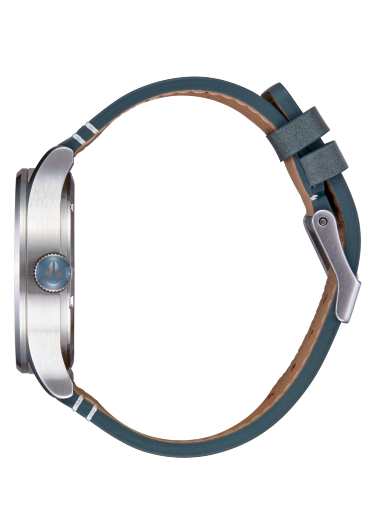 Nixon Nixon Sentry Leather | Silver/Dusty Blue/Dark Forest