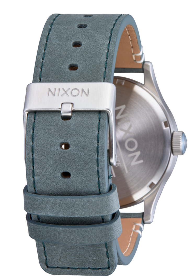 Nixon Nixon Sentry Leather | Silver/Dusty Blue/Dark Forest