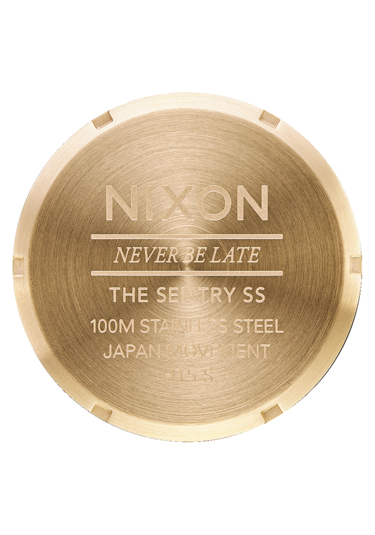 Nixon Nixon Sentry Stainless Steel | Gold/Green Sunray