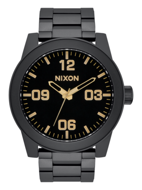 Nixon Nixon Corporal Stainless Steel | Matte Black/Gold