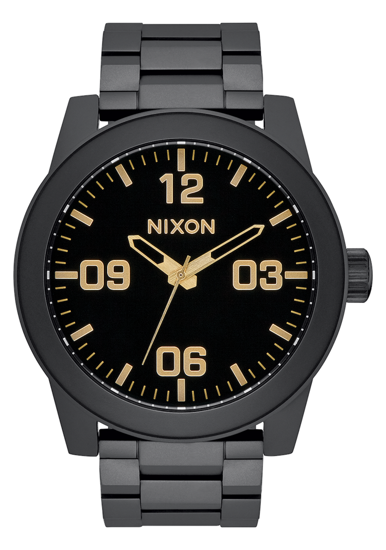 Nixon Nixon Corporal Stainless Steel | Matte Black/Gold