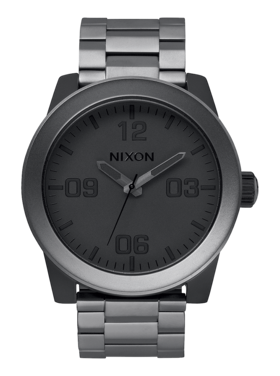 Nixon Nixon Corporal Stainless Steel | Matte Black/Matte Gunmetal