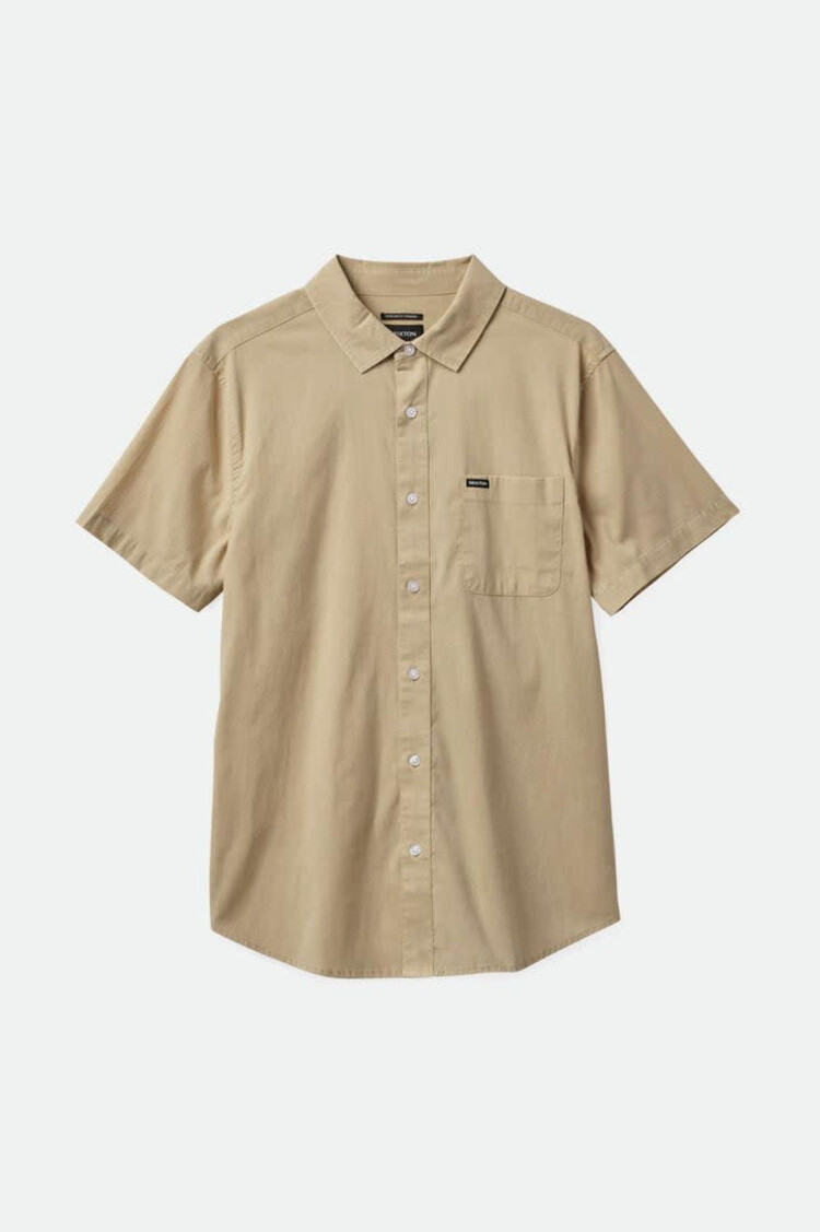 Brixton Brixton Charter Sol Wash S/S Woven (Mens) | Oat Milk Sol Wash