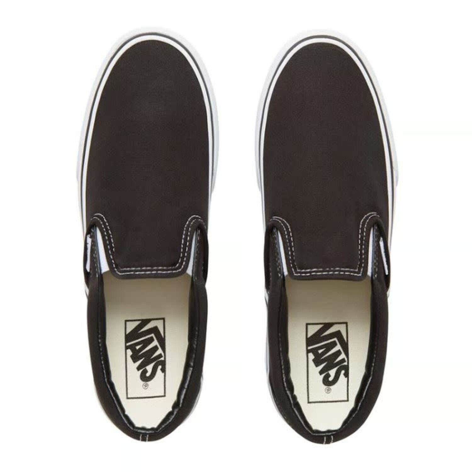 Black slip on vans platform hot sale