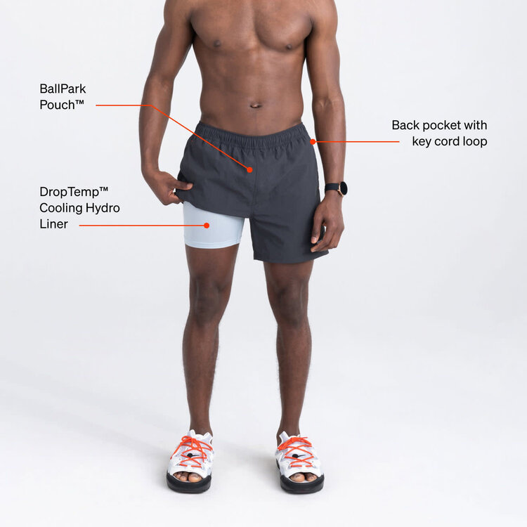 SAXX Saxx Go Coastal 2N1 Volley 7" | Hibiscus