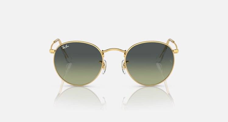 Ray Ban Ray Ban Round Metal Arista Gold | Green Vintage
