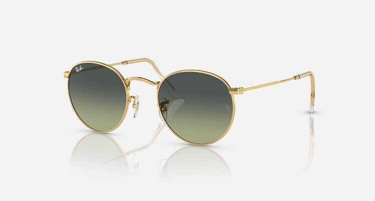 Ray Ban Ray Ban Round Metal Arista Gold | Green Vintage