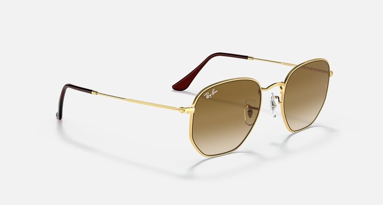 Ray Ban Ray Ban Hexagonal Arista Gold | Light Brown