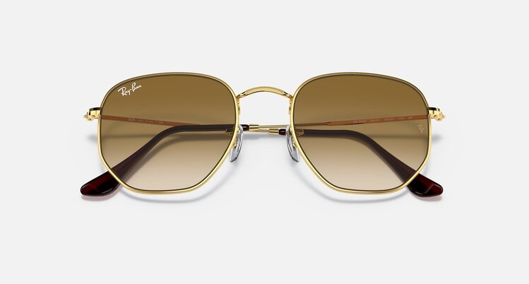 Ray Ban Ray Ban Hexagonal Arista Gold | Light Brown