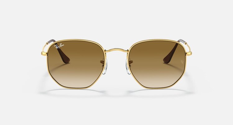 Ray Ban Ray Ban Hexagonal Arista Gold | Light Brown