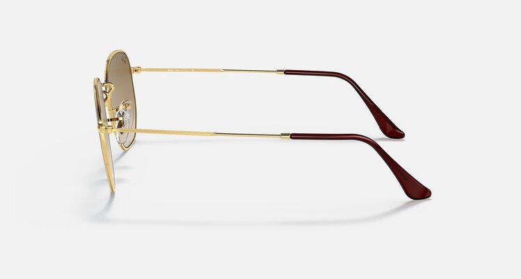 Ray Ban Ray Ban Hexagonal Arista Gold | Light Brown