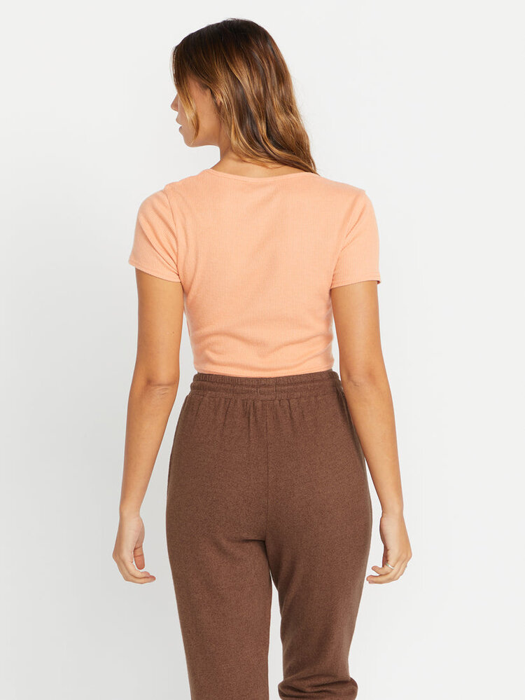 Volcom Volcom Lil Rib Tie Front (Womens) | Clay