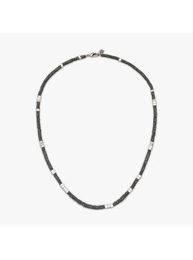 Pura Vida Pura Vida Faceted Pyrite Bead Necklace (Mens) | Silver