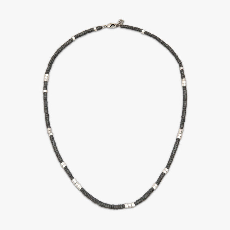Pura Vida Pura Vida Faceted Pyrite Bead Necklace (Mens) | Silver