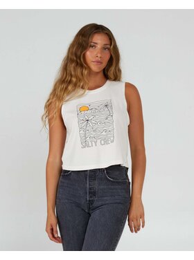 Salty Crew Salty Crew Joy Cropped Tank (Womens) | Off White