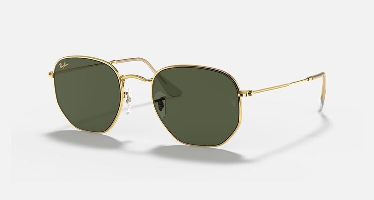 Ray Ban Ray Ban Hexagonal Polished Gold | G-15 Green
