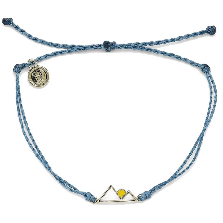 Pura Vida Pura Vida Sunrise Silver Charm Bracelet | Dusty Blue