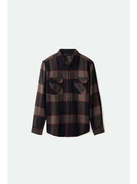 Brixton Brixton Bowery L/S Flannel (Mens) | Heather Grey/Charcoal