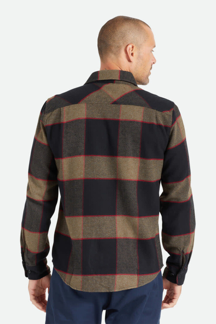 Brixton Brixton Bowery L/S Flannel (Mens) | Heather Grey/Charcoal