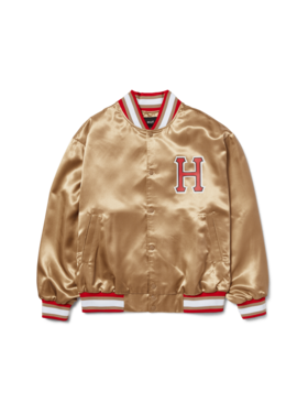 Huf Huf Crackerjack Satin Baseball Jacket | Oatmeal