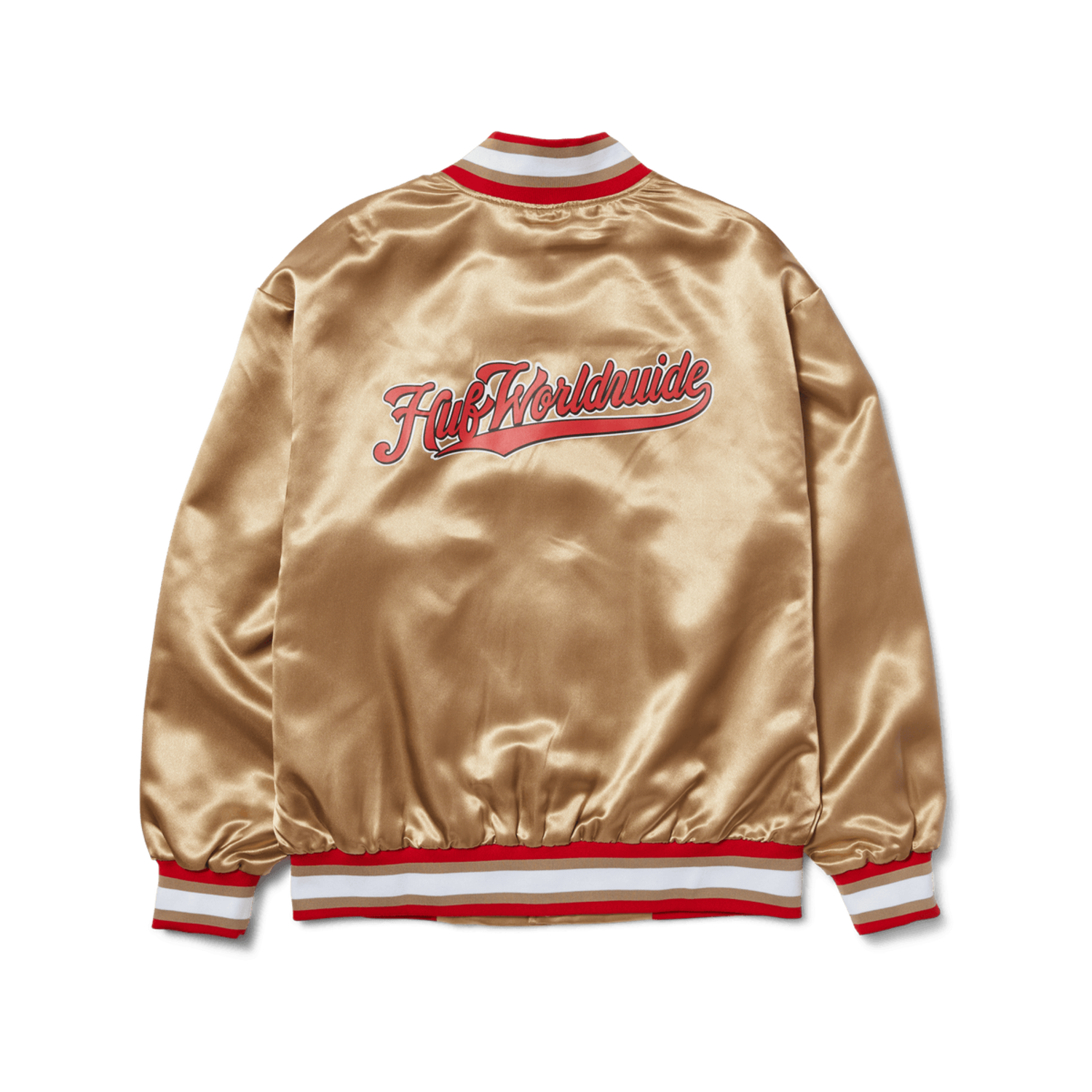 Huf Crackerjack Satin Baseball Jacket | Oatmeal - The Drop Rideshop