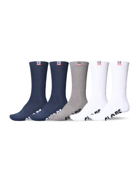 Globe Globe Woven Logo Hi Crew Sock 5 Pack (Mens) | Assorted