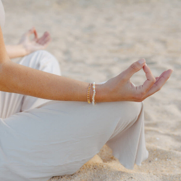 Pura Vida Pura Vida Dainty Fidget Bead Charm Bracelet | Gold