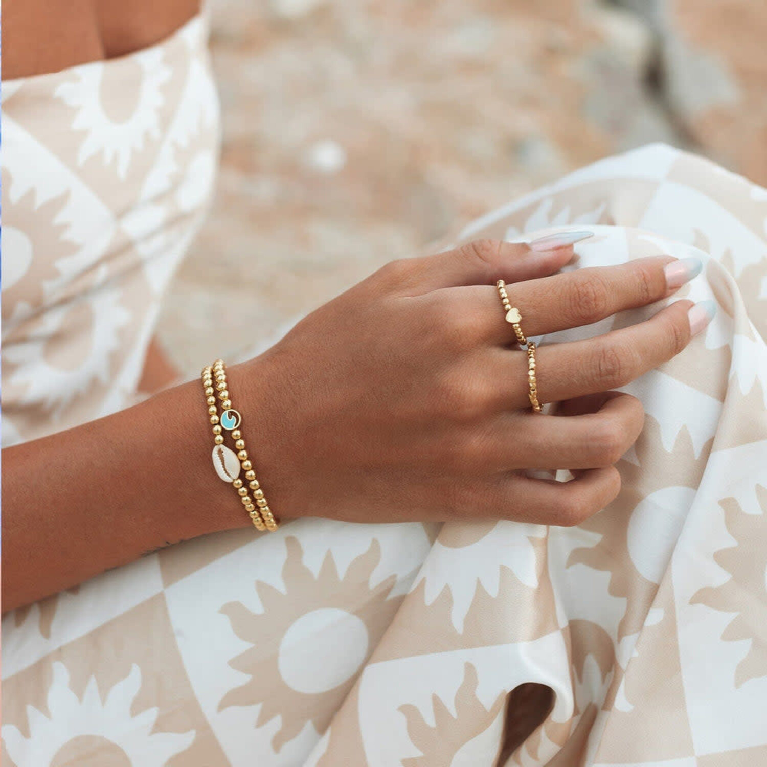 Puravida gold wave bracelet outlet