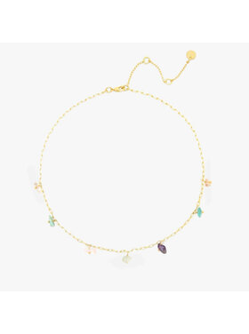 Pura Vida Pura Vida Gemstone Drop Choker | Gold