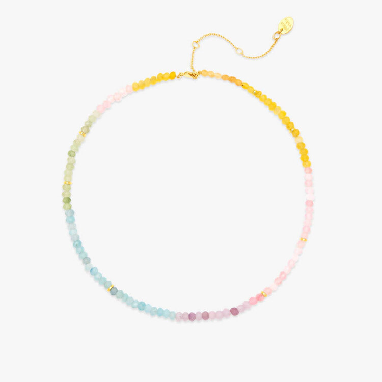 Pura Vida Pura Vida Ombre Rainbow Bead Choker | Gold
