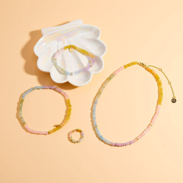 Pura Vida Pura Vida Ombre Rainbow Bead Choker | Gold