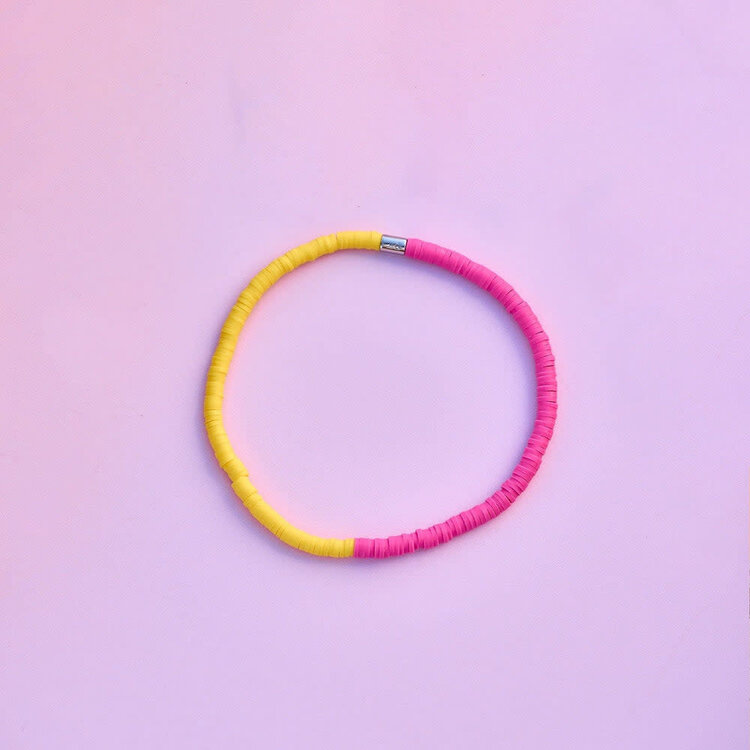 Pura Vida Pura Vida Seascape Vinyl Disc Stretch Anklet | Neon Daze