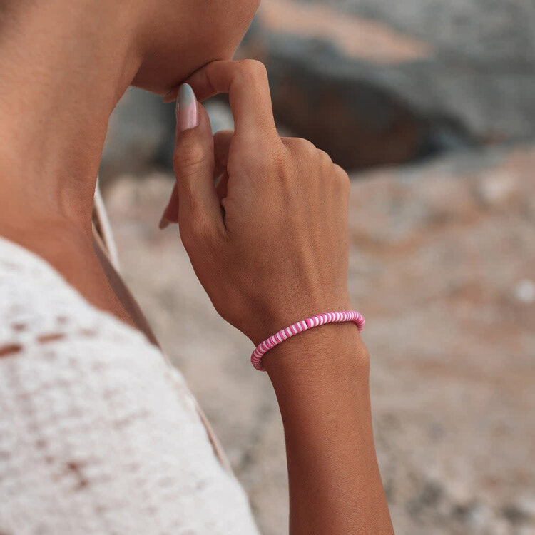 Pura Vida Pura Vida Seascape Vinyl Disc Stretch Bracelet | Azalea