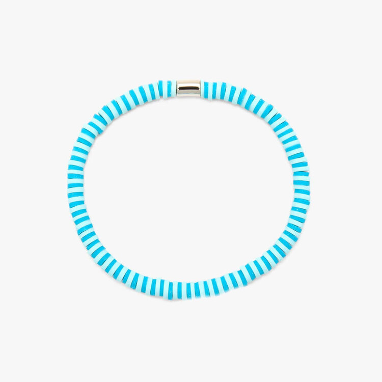 Pura Vida Pura Vida Seascape Vinyl Disc Stretch Bracelet | Canal Blues