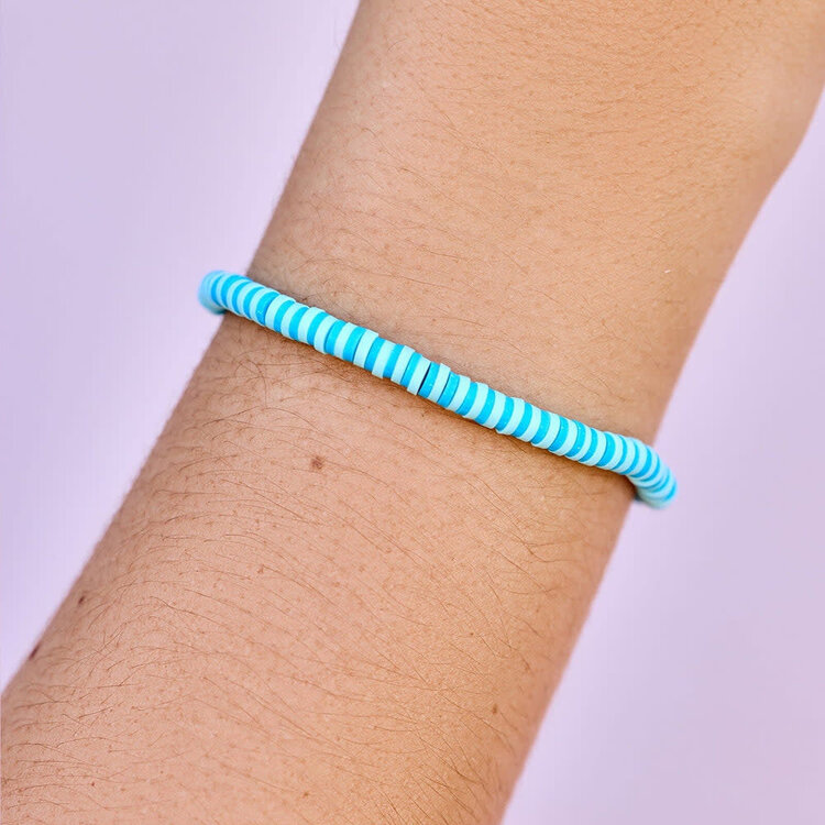 Pura Vida Pura Vida Seascape Vinyl Disc Stretch Bracelet | Canal Blues