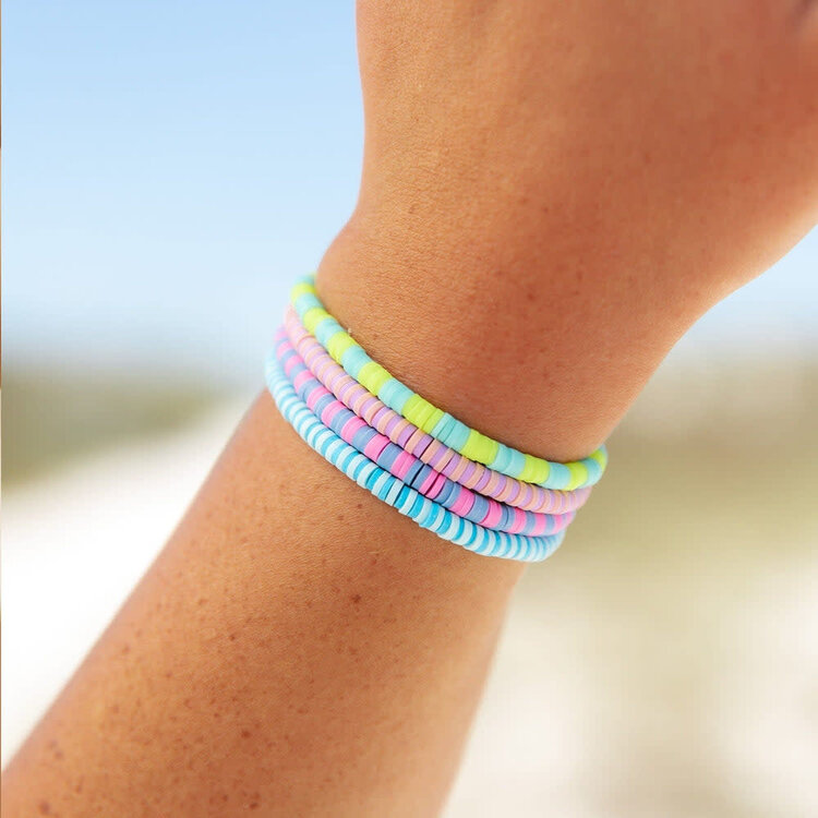 Pura Vida Pura Vida Seascape Vinyl Disc Stretch Bracelet | Violet Sunrise