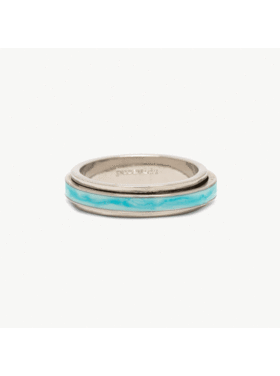 Pura Vida Pura Vida Tie Dye Fidget Ring | Silver