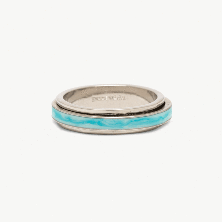 Pura Vida Pura Vida Tie Dye Fidget Ring | Silver