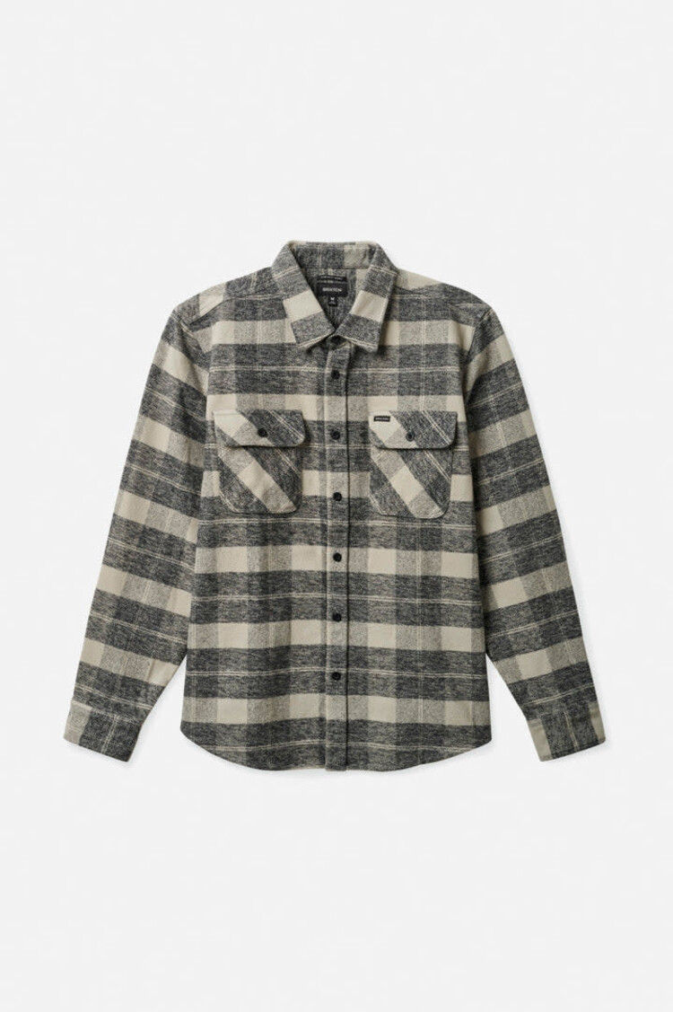 Brixton Brixton Bowery Heavy Weight L/S Flannel (Mens) | Black/Charcoal